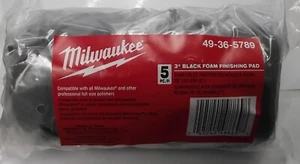 Milwaukee Electric Tools 49-36-5789 5 PC 3" Black Foam Finishing Pad - Picture 1 of 2