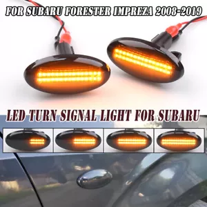 2PCS For Subaru Liberty 2008 2009 2010- 2-Row LED Dynamic Side Marker Light - Picture 1 of 10