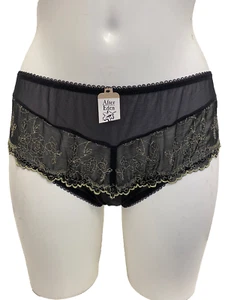 After Eden Black & Sparkly Gold Slip XL Extra Large Sheer See Through Slips - Bild 1 von 5