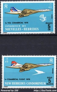 NOUVELLES HEBRIDES CONCORDE N° 424/425 NEUF ** SANS CHARNIERE - Picture 1 of 2