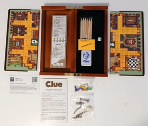 Clue Wooden Folding Deluxe Travel Edition Game 2020 Complete - Picture 1 of 8