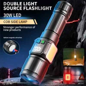 Taktische LED Taschenlampe Leistungsstark COB Seitenlicht 9 Beleuchtungsmodi Wiederaufladbar - Bild 1 von 7