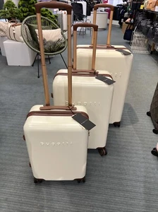 bugatti Amelia Kofferset 3tlg Beige Creme Cognac Braun Handgepäck NEU 55 65 75cm - Bild 1 von 8