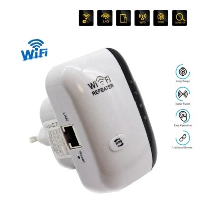 WiFi Booster Extender Range Repeater Internet Amplifier 300Mbps UK Plug - Image 1 of 4