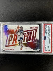 2024 Panini National VIP Gold ANTHONY EDWARDS Color Blast /44 PSA 8 Timberwolves - Picture 1 of 2
