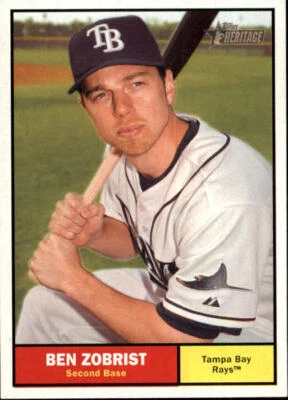 2010 Topps Heritage #355 Ben Zobrist - NM - Image 1 of 2