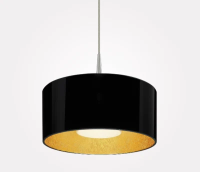 Bruck Cantara 吊坠黑色玻璃灯罩带金色衬里 MLED/30K/MC/P/501 — 第 1/4 张图片