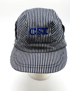 CSX Railroad Engineers Hat Snapback Embroidered Sewn On Logo Youth Size - Picture 1 of 5