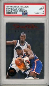 1993 Skybox Premium Shaquille O'Neal Shaq Talk Defense #5 PSA 9 - Picture 1 of 2
