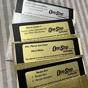 Vintage Commodore 64 One-step Software 5.25 Disketten Utilities Rezepte - Bild 1 von 5