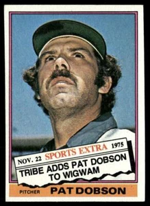 Pat Dobson 1976 Topps #296T gehandelte Cleveland Indians Baseballkarte - Bild 1 von 2