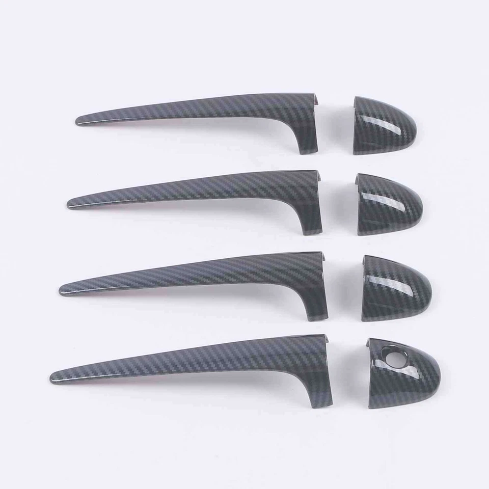 Tapa de manija de puerta ABS marco lateral cubierta moldura para Toyota Highlander 14-19 fibra Foto 1 de 1