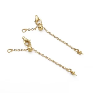 Adjustable Lobster Clasp Extension Chain for Jewelry Making Sturdy Brass - Picture 1 of 20