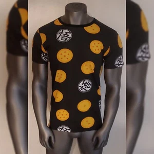 CAMISETA DRAGON BALL Z HOMBRE MANGA CORTA ESTAMPADO INTEGRAL LOGO TALLA L NEGRA - Imagen 1 de 8