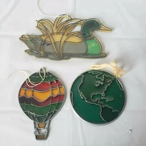 lot of 5 Sun Catchers-Balloon-Heart-World-Lighthouse-Duck - Picture 1 of 7