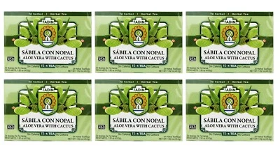Tadin Aloe Vera con Té de Hierbas de Cactus (Sabila y Nopal), 24 Bolsas (SEIS) Exp 06/2027 Foto 1 de 2