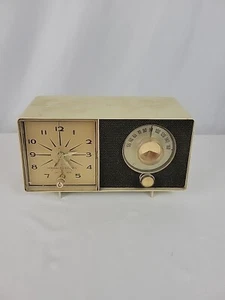 Vintage General Electric C2409A White Tube Clock Radio For Parts Or Repair - Picture 1 of 10