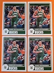 ⚪️🟢⚪️ (4) 2023-24 NBA HOOPS GIANNIS ANTETOKOUNMPO #285 MILWAUKEE BUCKS 🟢⚪️🟢 - Picture 1 of 2