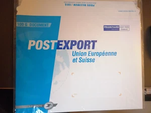 RARE Pochette Enveloppe PAP Prêt-à-poster POSTEXPORT DOCUMENT 100G UE ET SUISSE - Photo 1/2
