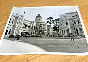 1930's  Malaysia Singapore - Building / Street Scene / Police - B & W PHOTOGRAPH - Picture 1 of 7