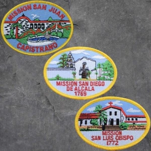 California Missions Patch Set - San Juan Capistrano, San Diego, San Luis Obispo - Picture 1 of 4