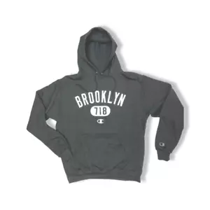 Champion Authentic Double Dry Action Fleece Pullover Hood Charcoal Heather (BROO - Picture 1 of 4