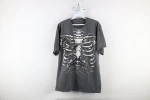 Vintage Y2K Streetwear Mens Medium Faded Skeleton Snake MMA UFC Fighting T-Shirt - Picture 1 of 11
