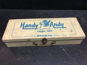 Práctica caja de herramientas vintage Andy Childs con algunas herramientas años 50 - Imagen 1 de 6