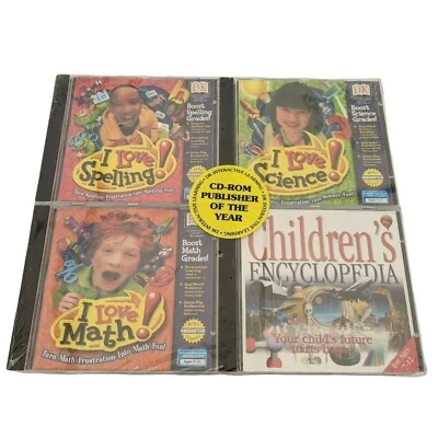 DK INTERACTIVE SET: I Love Spelling, Science &Math/Children's Encyclopedia WIN95 - Image 1 of 4