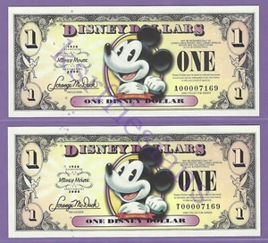 2008 AT $1 MICKEY c. 1930 DL & STORE DISNEY DOLLARS A00007169 T00007169 2-WAY - Picture 1 of 2
