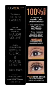 HUDA BEAUTY Mini LEGIT LASHES Double-Ended Volumizing and Lengthening Mascara - Bild 1 von 1