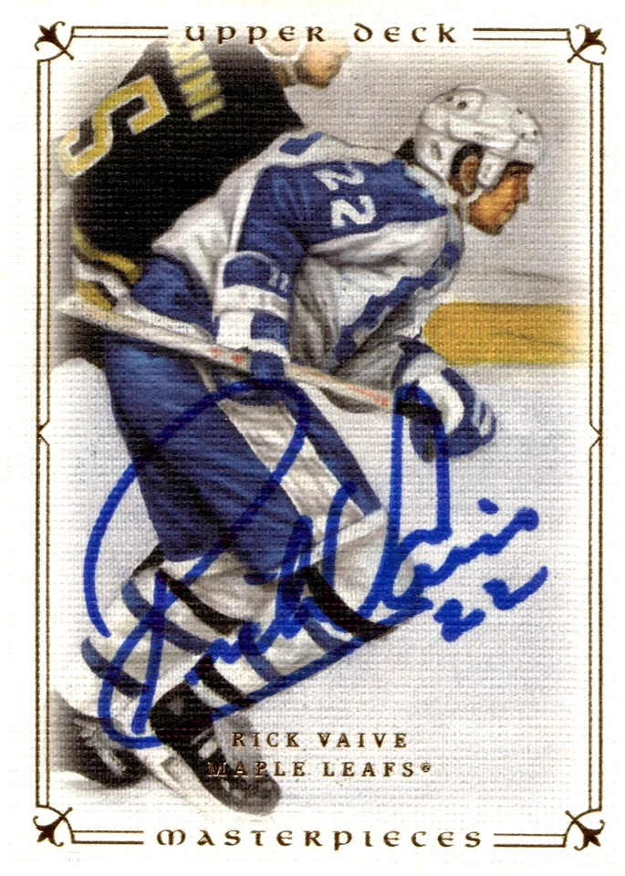 Rick Vaive - Signed 2008-09 Upper Deck Masterpieces Hockey Card #40 - Image 1 of 2