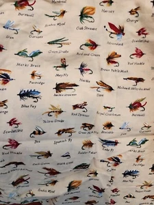 4 yds ROBERT KAUFMAN FISHING LURE FABRIC 100% COTTON PRE-SHRUNK 44” wide - Picture 1 of 4