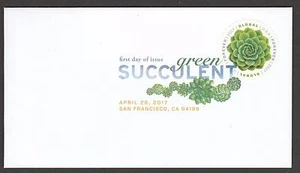 US 5198 Green Succulent DCP FDC 2017 - Picture 1 of 1