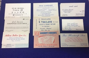 LOTE VINTAGE DE 9 TARJETAS DE VISITA BANGKOK TAILANDIA - Imagen 1 de 6
