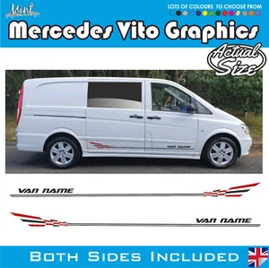 SWB LWB MERCEDES VITO Camper Motorhome Stripes Decals Stickers Van Graphics 092 - Picture 1 of 5