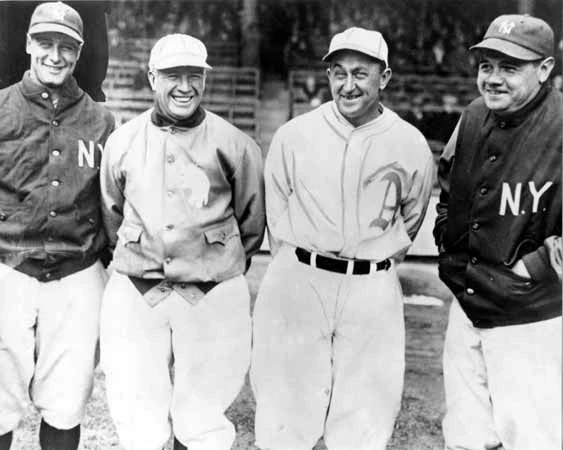 ALTAVOZ BABE RUTH LOU GEHRIG TY COBB TRIS FOTO 8X10 Foto 1 de 1
