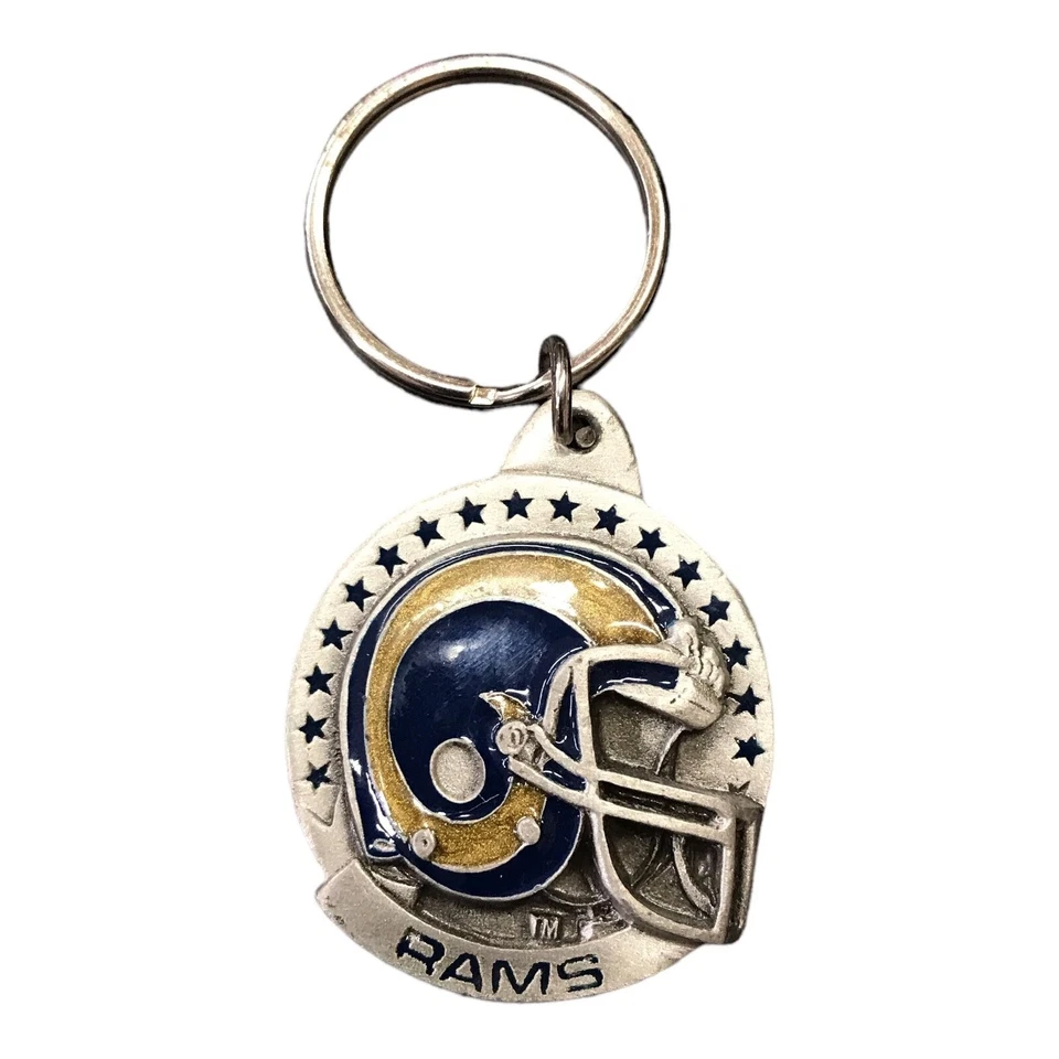 Los Angeles Rams 3D Pewter Keychain – Licensed NFL Key Ring - Image 1 of 1