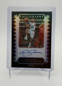 2024 Panini Noir Ray Allen Calligraphy Signatures Short Print On-Card Autograph - Picture 1 of 2