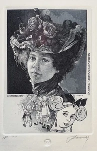 HEDWIG PAUWELS: Exlibris for Johan Souverein; in Passepartout - Imagen 1 de 2