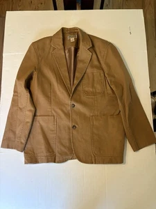 Duluth Trading Co Fire Hose Presentation Jacket Mens Large Brown Canvas EUC - Picture 1 of 8