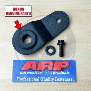 Black Radiator Bracket Stay w ARP Bolt & OEM Bushing for 96-00 Honda Civic - Picture 1 of 6