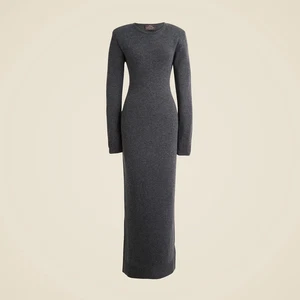 NWT J.Crew Spring Street Long-sleeve Cashmere Sweater-Dress in Heather Carbon M - Picture 1 of 6