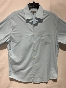 Camisa Peter Millar Para Hombre Verano Comodidad Abotonada Azul A Cuadros Talla L - Imagen 1 de 6
