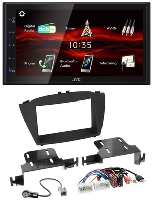 JVC USB Bluetooth MP3 DAB 2DIN Autoradio für Hyundai ix35 ab 13 AUX USB - Bild 1 von 4