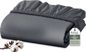 100% Organic Cotton Fitted Sheet - Percale Weave - Super Soft Deep Pocket Bot... - Picture 1 of 9
