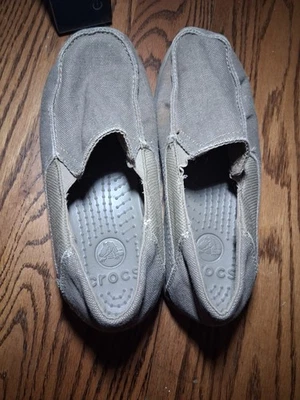 Zapatos sin cordones CROCS de lona de arpillera envejecida talla J4 J 4 niños Foto 1 de 3