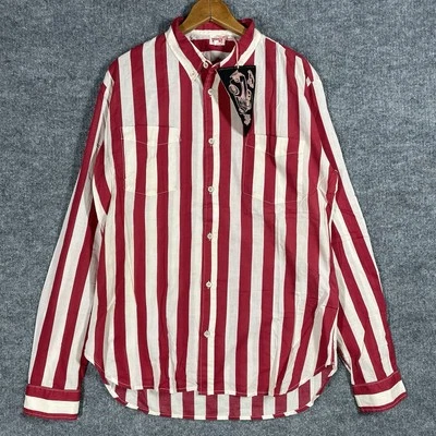 Levi's Vintage Clothing LVC 1950s Hot Rods Shirt Mens Size M Stripe Button NWT! - Image 1 of 4