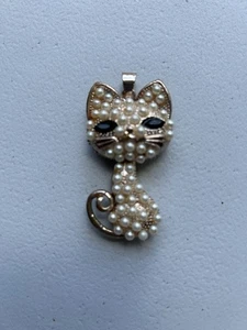 collar colgante gato grande vintage - Imagen 1 de 3