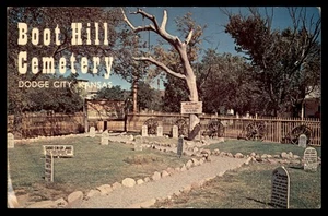 Postcard Boot Hill Cemetery, Dodge City, Kansas - Picture 1 of 2